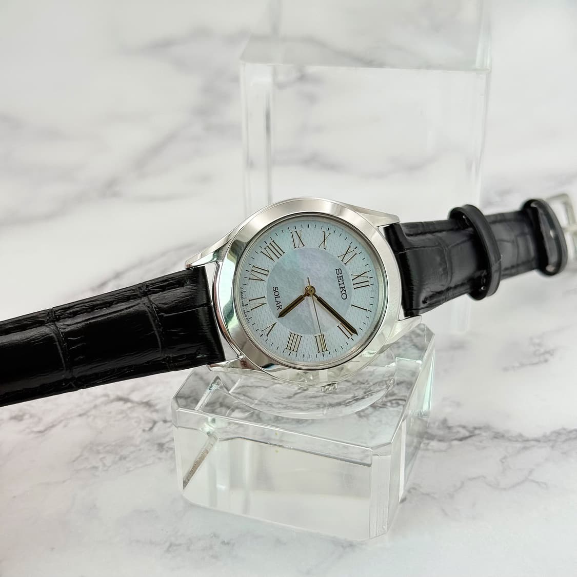 90s00s 빈티지 세이코 솔라 자개 다이얼 로만 워치 상품이미지4