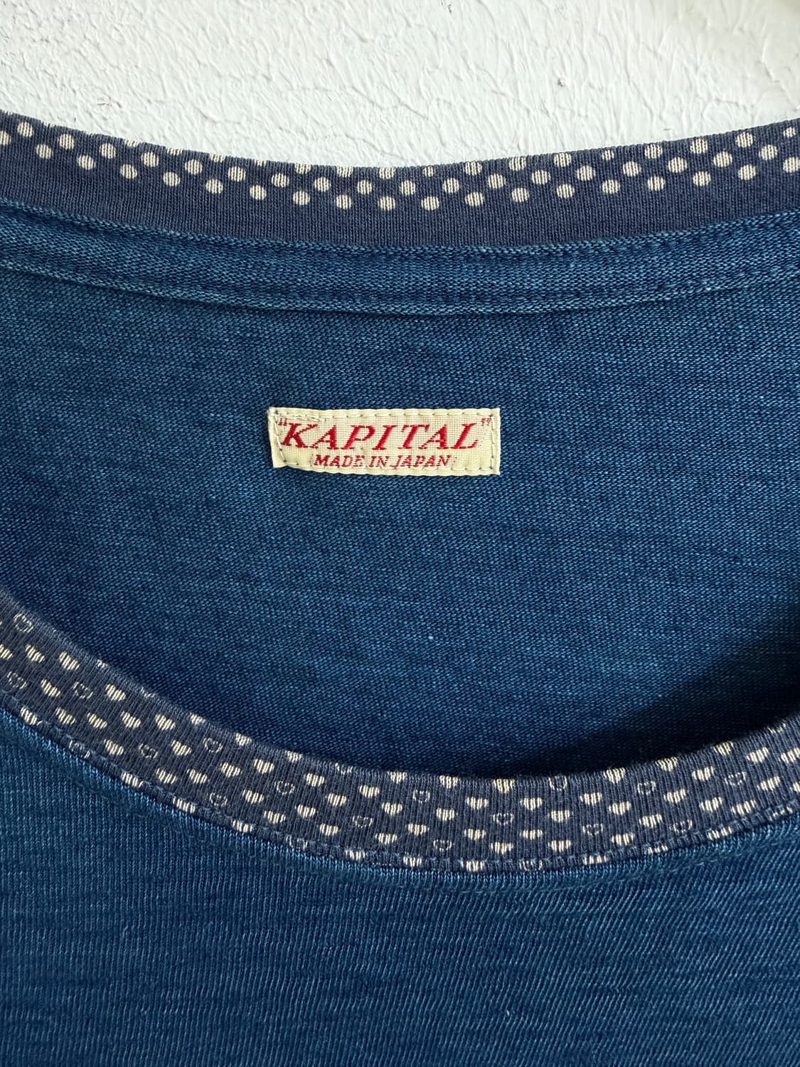 캐피탈 인디고 저지 히피 반다나 패치워크 롱슬리브 상품이미지5