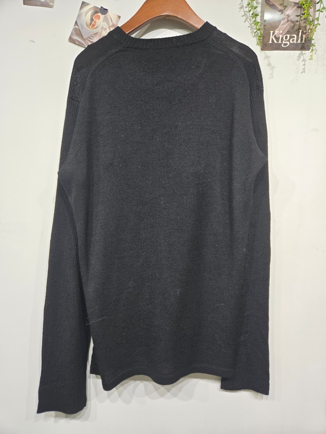 요지 야마모토 블랙 기본 니트 긴팔 FREE 상품이미지4