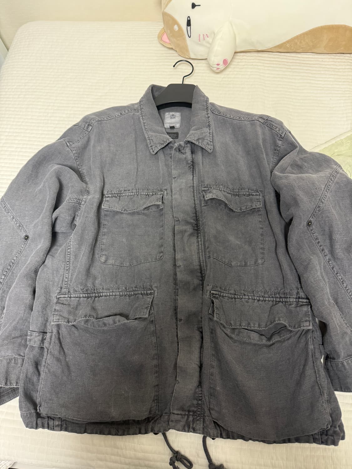 (3) 폴리테루 린넨 필드 자켓 페이디드 블루  상품이미지2