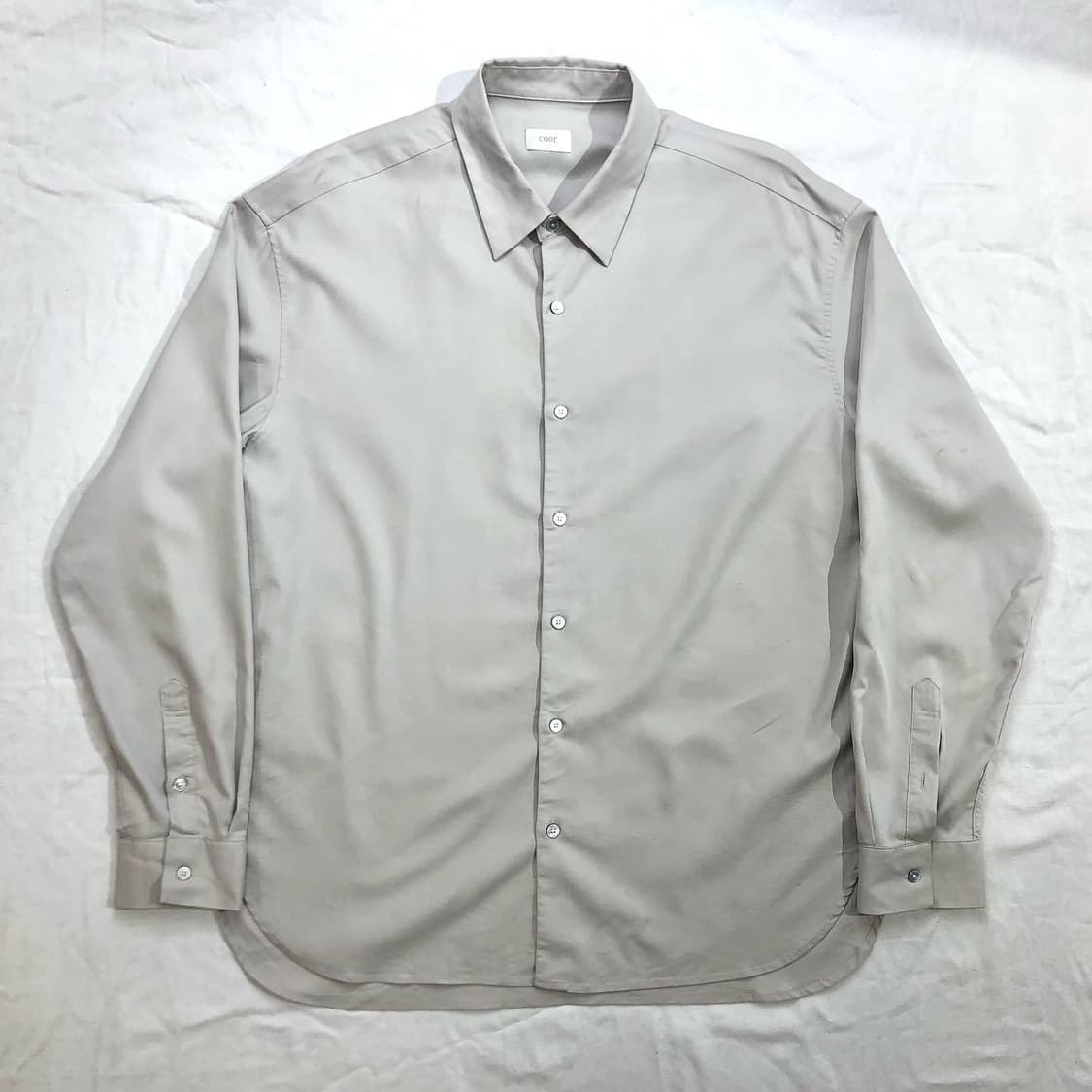 쿠어 라이트그레이 모달 솔리드셔츠 L 상품이미지1