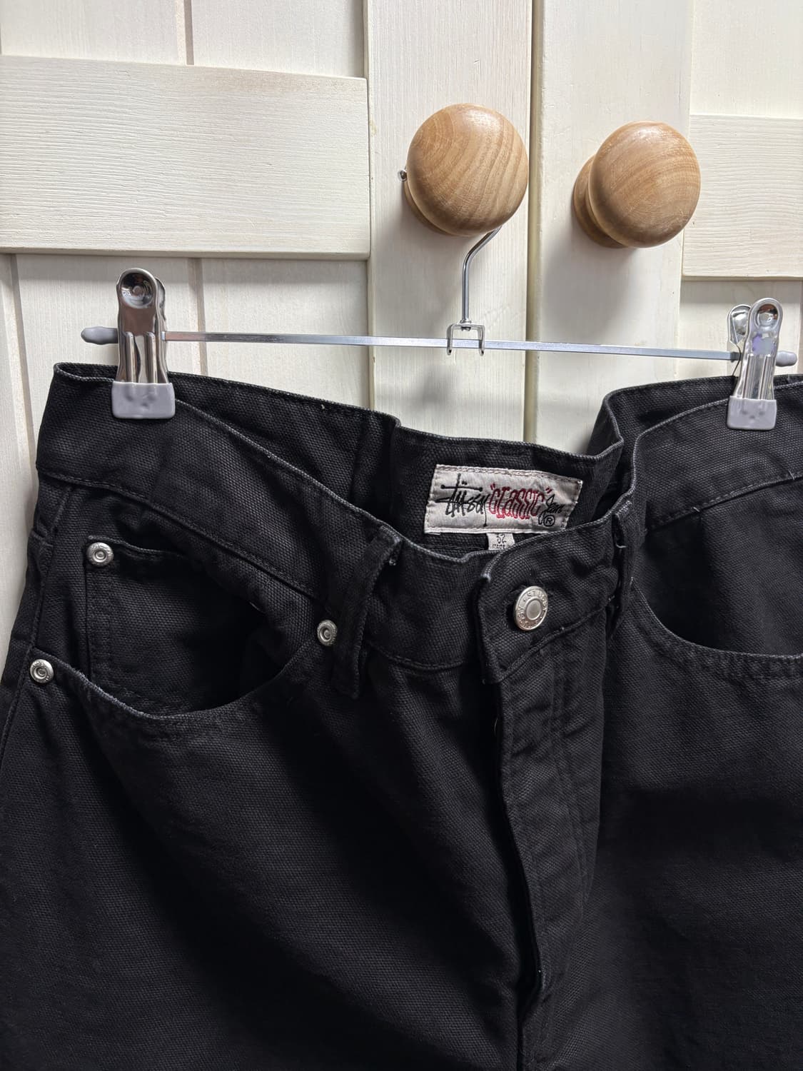 스투시 클래식 진 캔버스 블랙 32 사이즈 상품이미지2