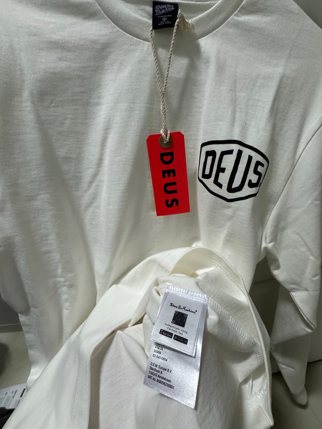 데우스 엑스 마키나 서울 롱슬리브 화이트 S (새상품) 상품이미지4