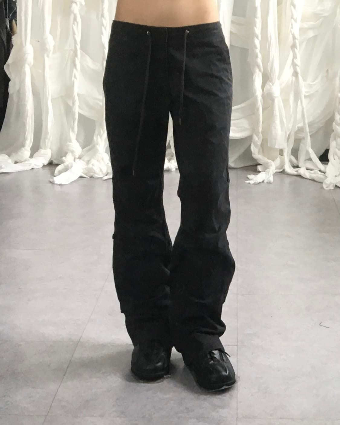 Black cotton pants 상품이미지1