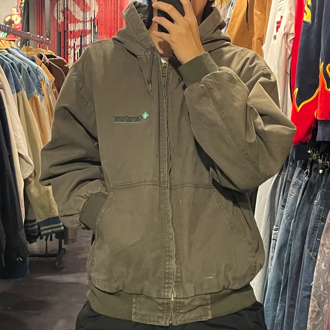 [IM] VTG 카키 후드 워크자켓 상품이미지3