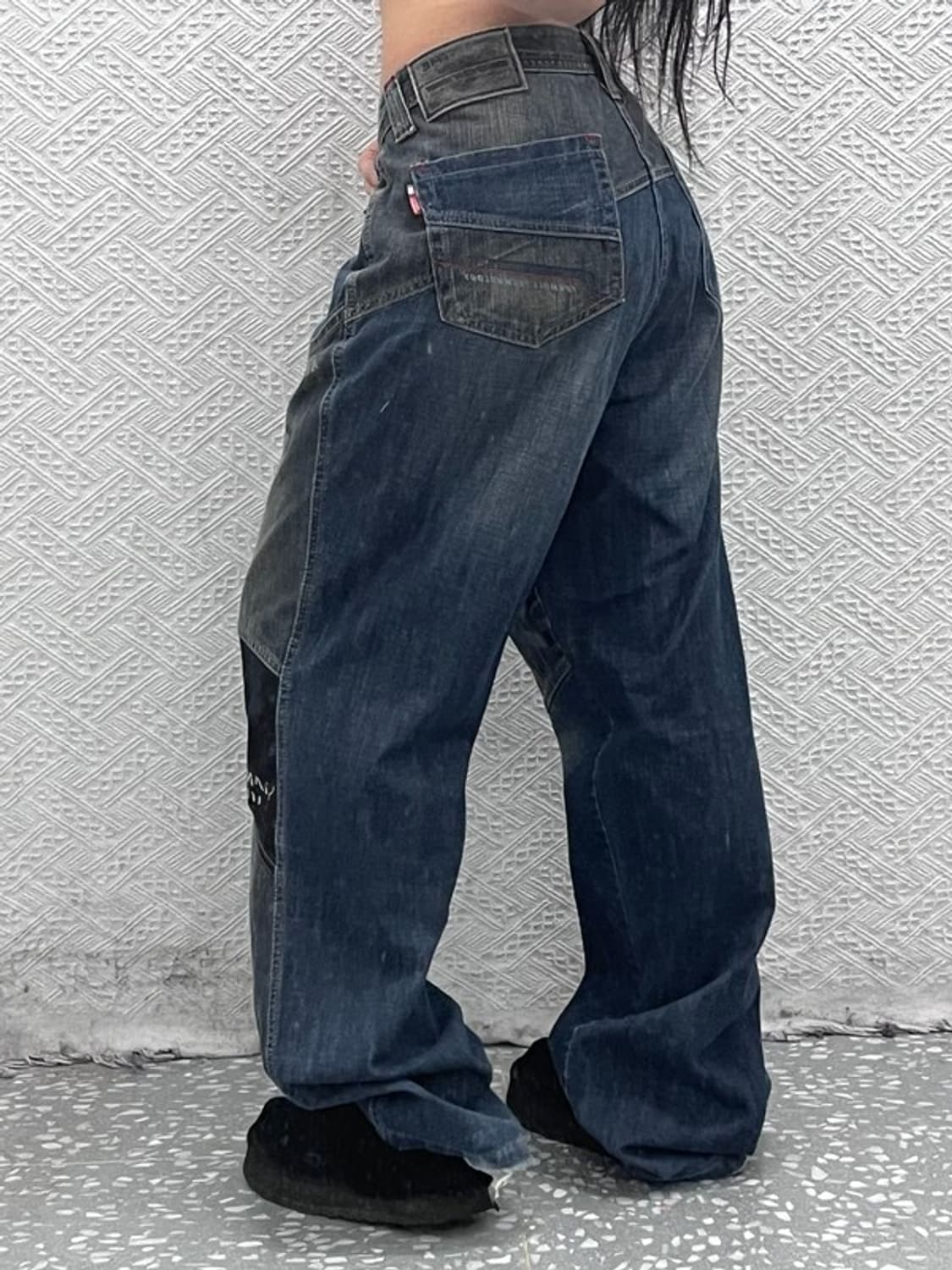 푸부 FUBU 올드스쿨 Y2K 빅로고 데님 팬츠 36인치 C08750 상품이미지2