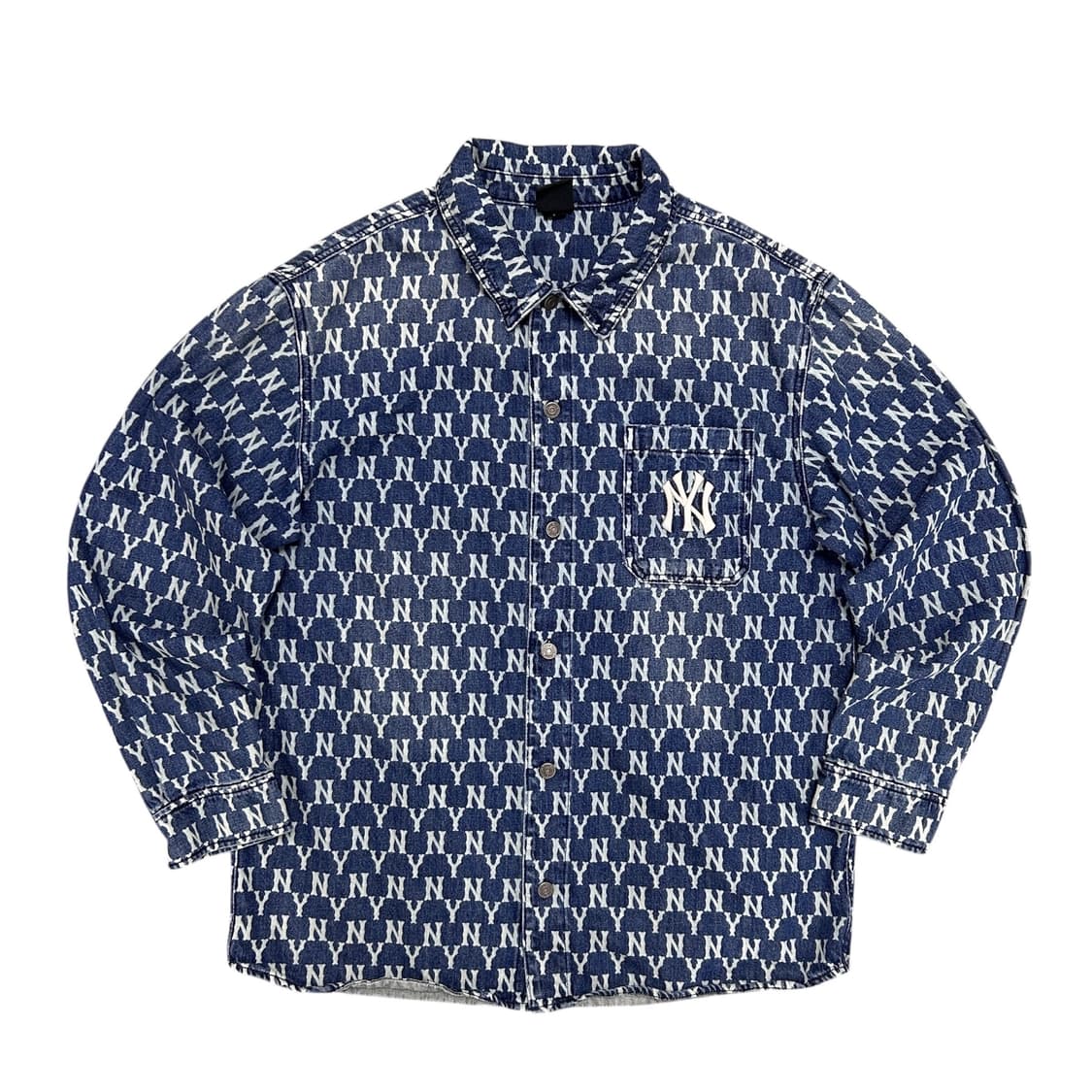 MLB 양키스 모노그램 데님셔츠(L) 상품이미지1