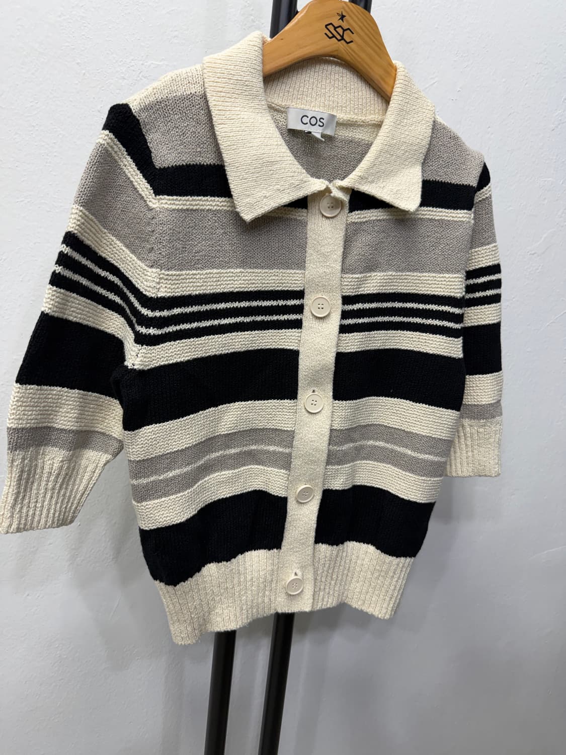 정품) COS 코스 스트라이프 니트 가디건 XS 상품이미지2