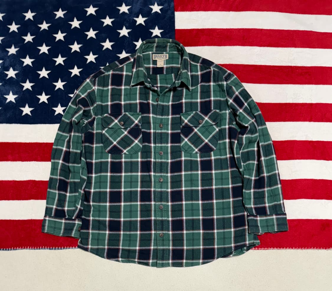 빈티지플란넬셔츠 워크셔츠 vintage flannel shirt 체크셔츠 상품이미지1