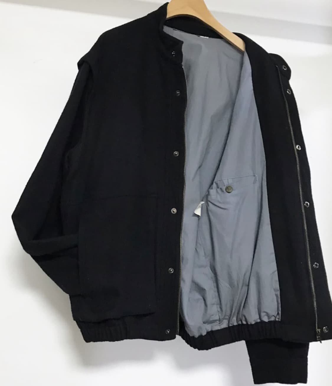 japan vintage 울 나일론 코치 블루종 상품이미지3