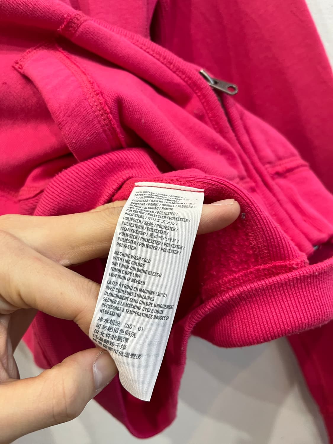 아베크롬비 아플리케 후드집업 핑크  상품이미지5