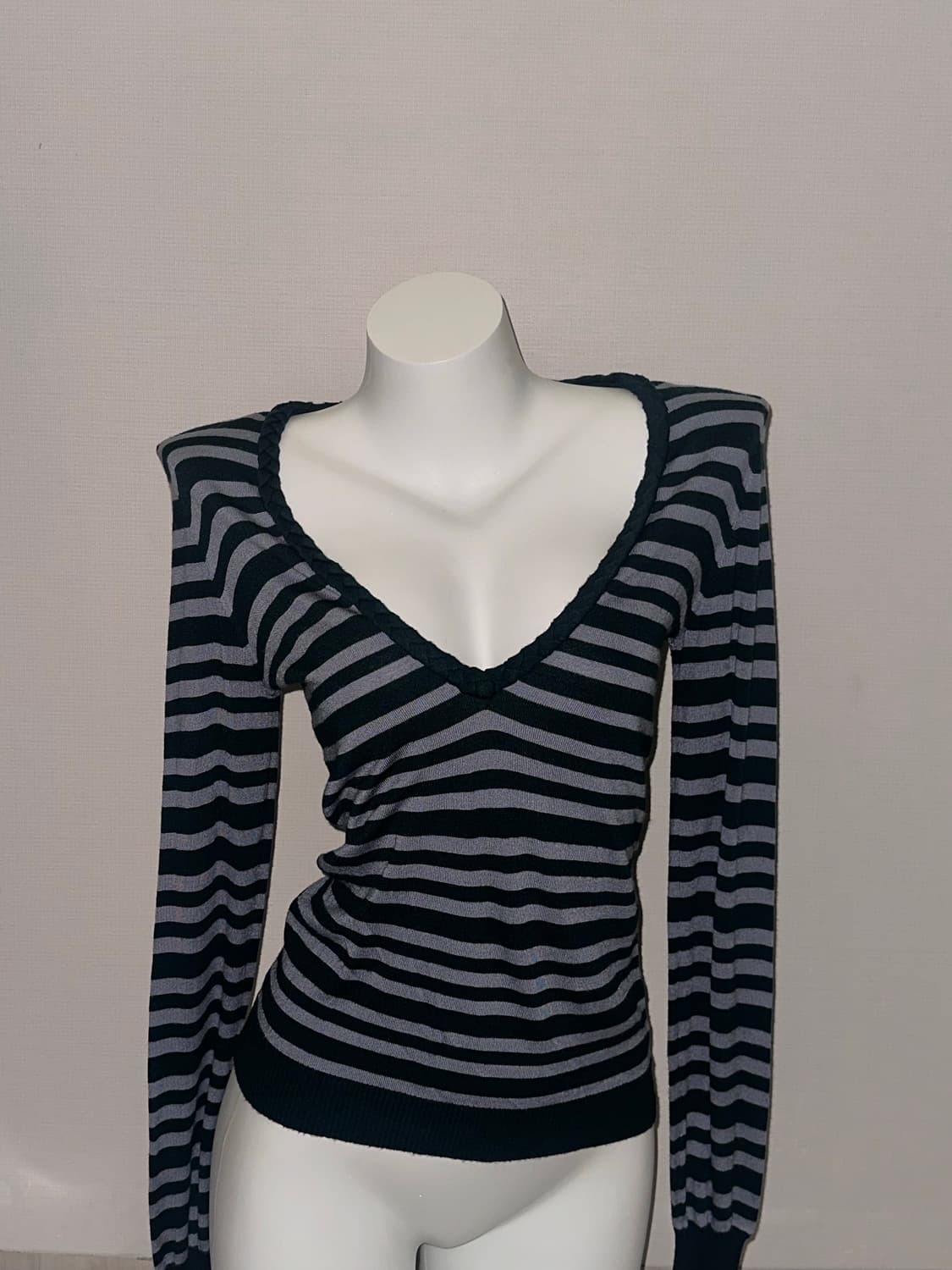 빈티지 스트라이프 레이어드 니트 상품이미지6