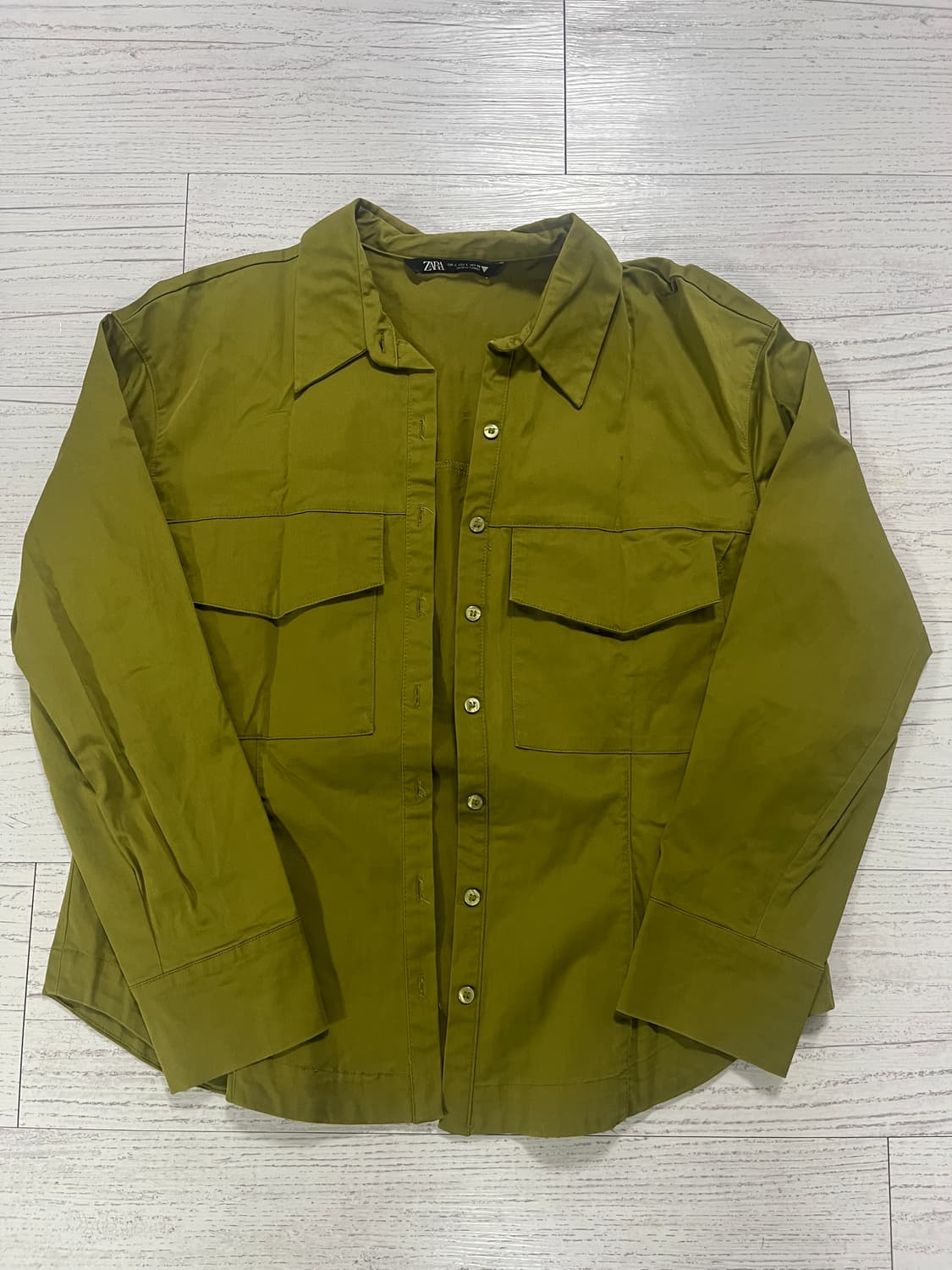 Zara | Tops | Zara Womens Olive Button 상품이미지1