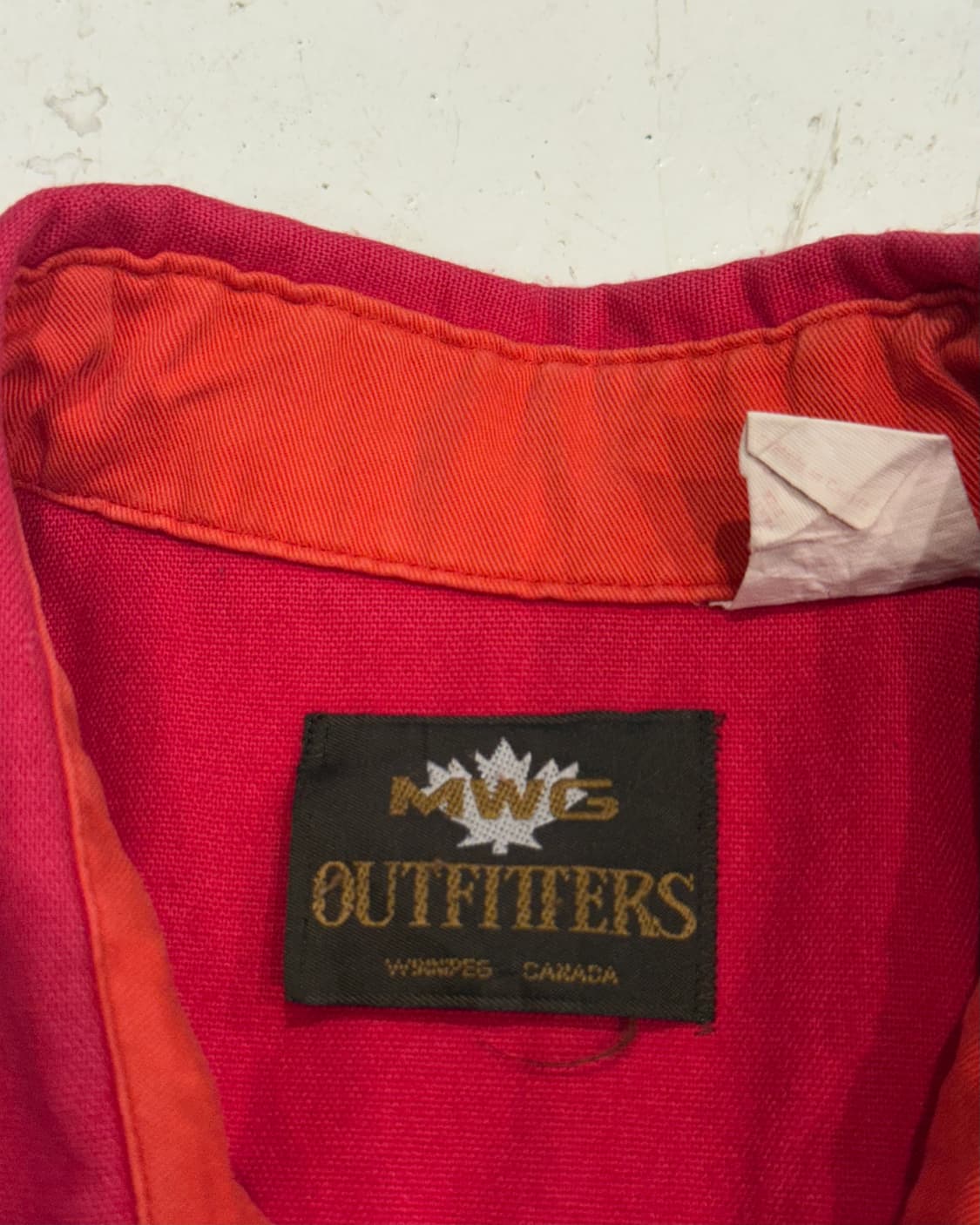 MWG OUTFITTERS 오버핏 레드 코튼셔츠  상품이미지3