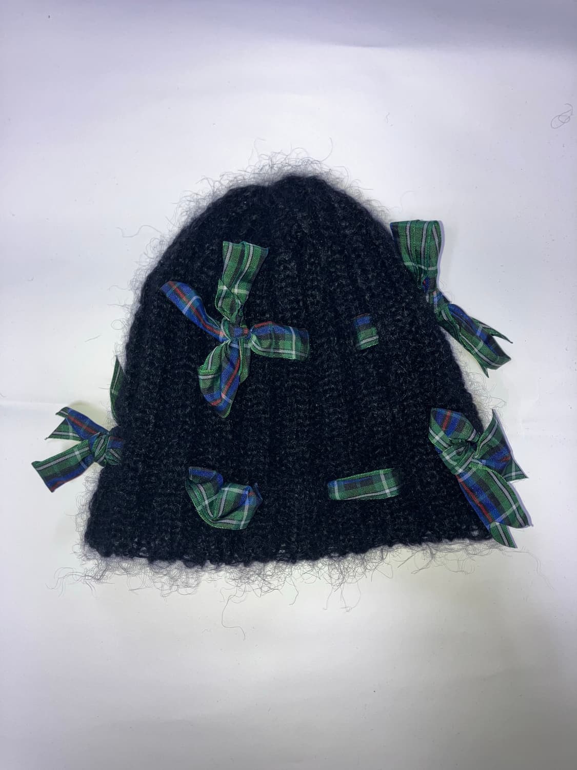 초포바로위나 리본 비니 블랙 상품이미지1