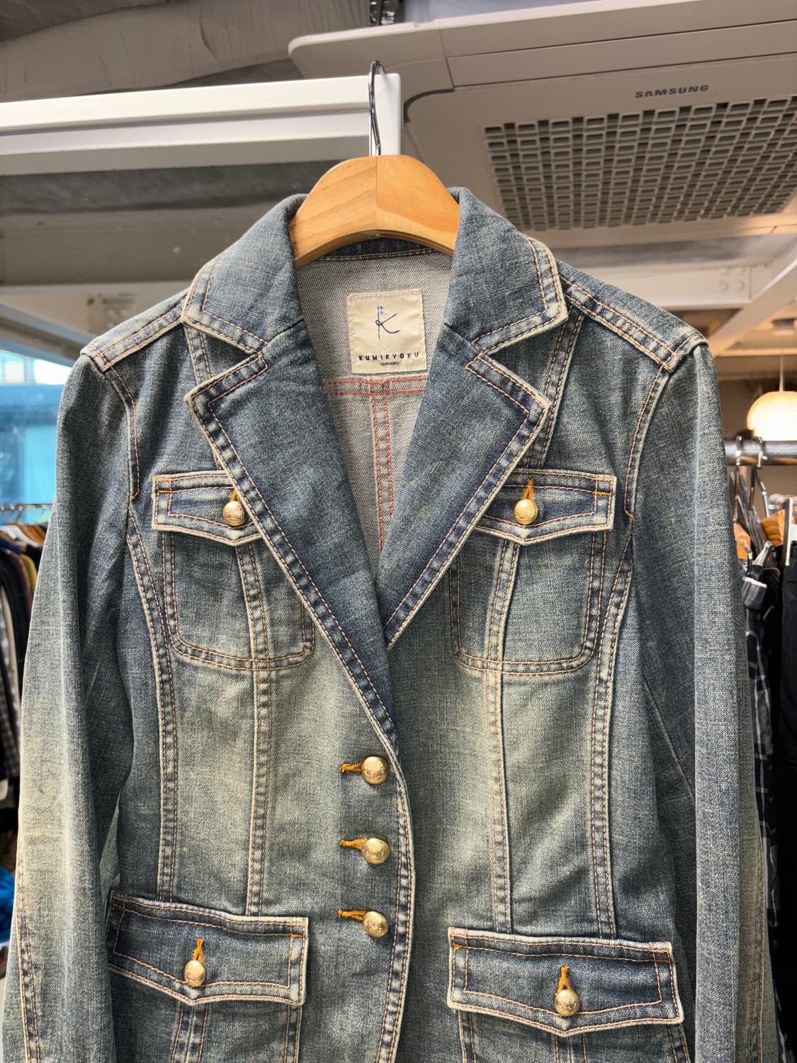 Kumikyoku 밀리터리 데님 자켓 상품이미지3