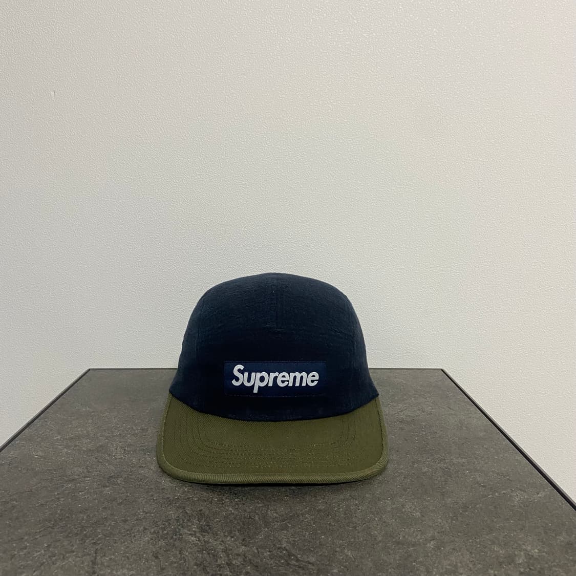 (OS) 슈프림 박스로고 캠프캡 모자 23FW 투톤 네이비 상품이미지2