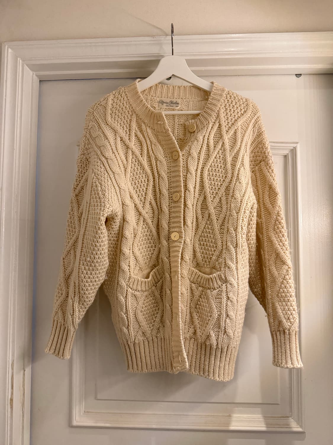 빈티지 울100 케이블 니트 가디건 상품이미지1