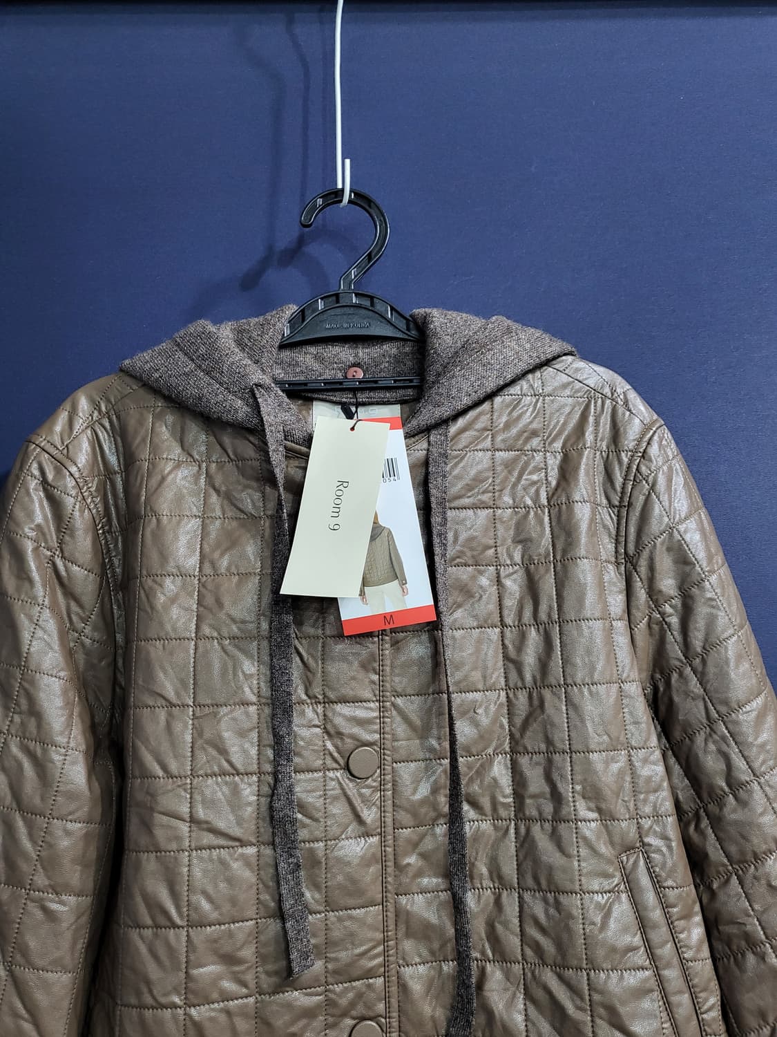 ROOM9 합성가죽 퀼팅후드자켓(새상품) 상품이미지2