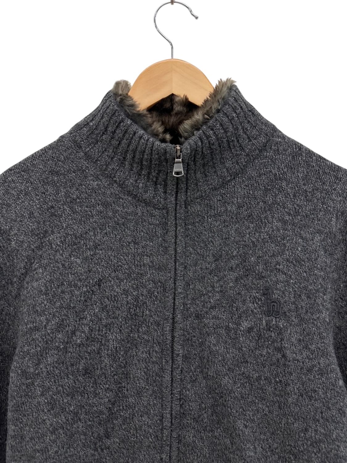 헤지스 울 니트집업 그레이 (XXL)  상품이미지2