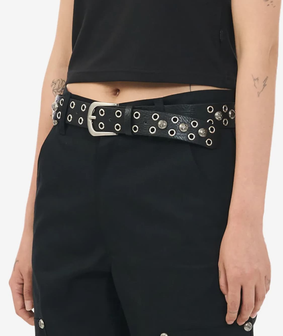 HEAVY ROCK STUD BELTS - BLACK  상품이미지2