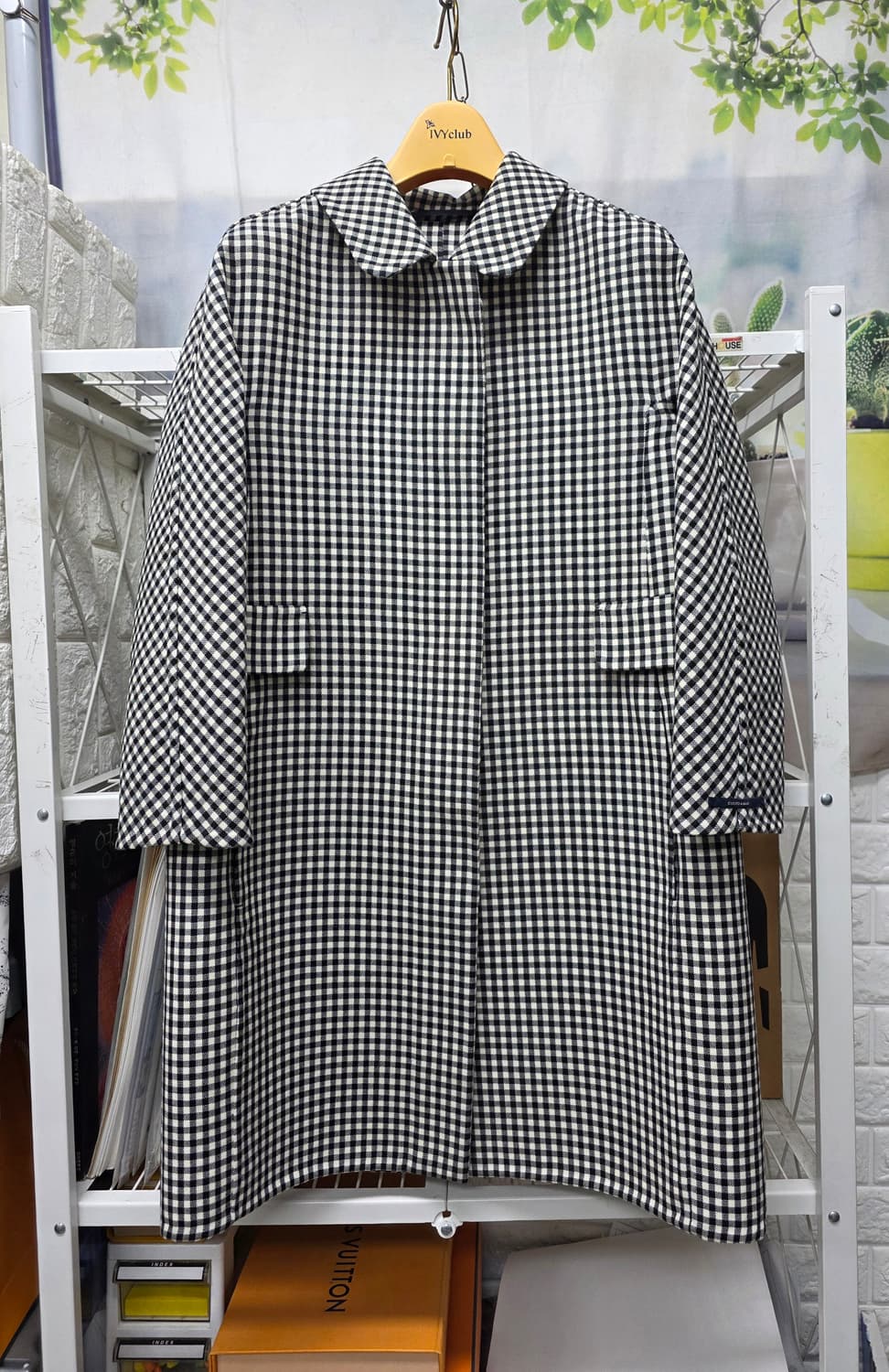 막스마라 깅엄체크 명품 여성코트 44~슬림55 핸드메이드 9부 AD48 상품이미지1