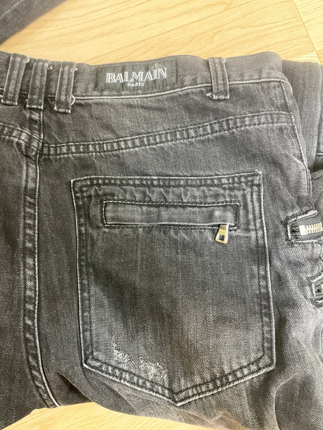 (36) 발망 더블지퍼 진 흑청 상품이미지3