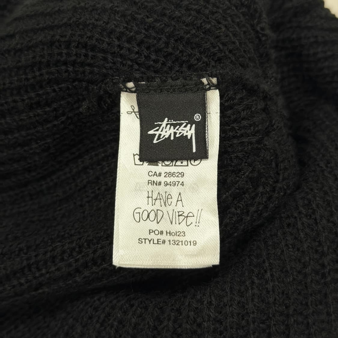 스투시 베이직 커프 비니 모자 블랙 상품이미지5