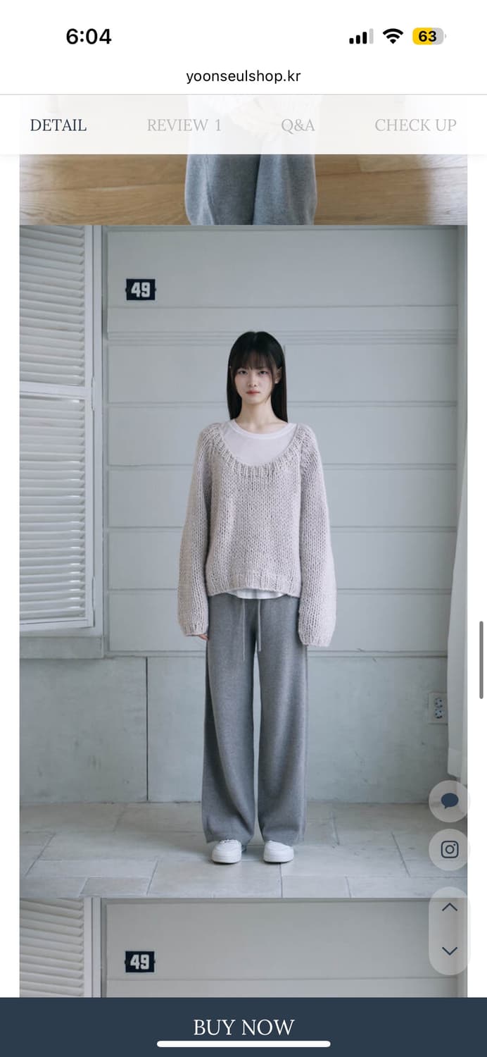 윤슬샵 라벤더 핸드메이드 스쿱넥 니트 상품이미지7