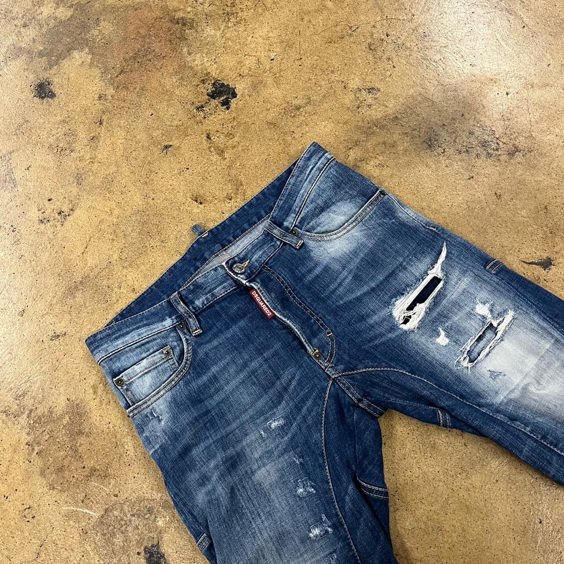 [정품/46] 디스퀘어드2 데님 청바지 데미지진 b18 상품이미지1