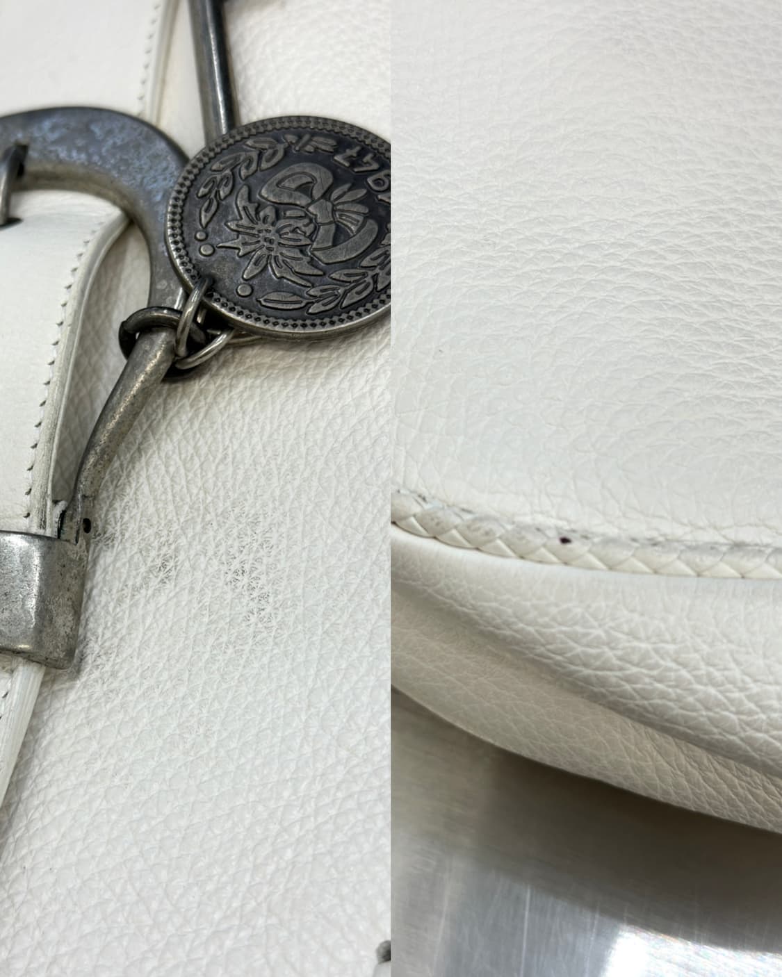디올 00s 화이트 가우초 탑 핸들백  상품이미지9