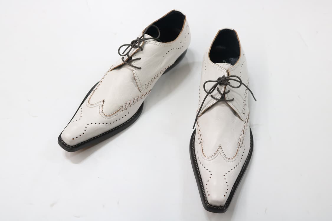새상품) 훕데두 빈티지 화이트 레더 윙팁 옥스퍼드 슈즈 상품이미지2