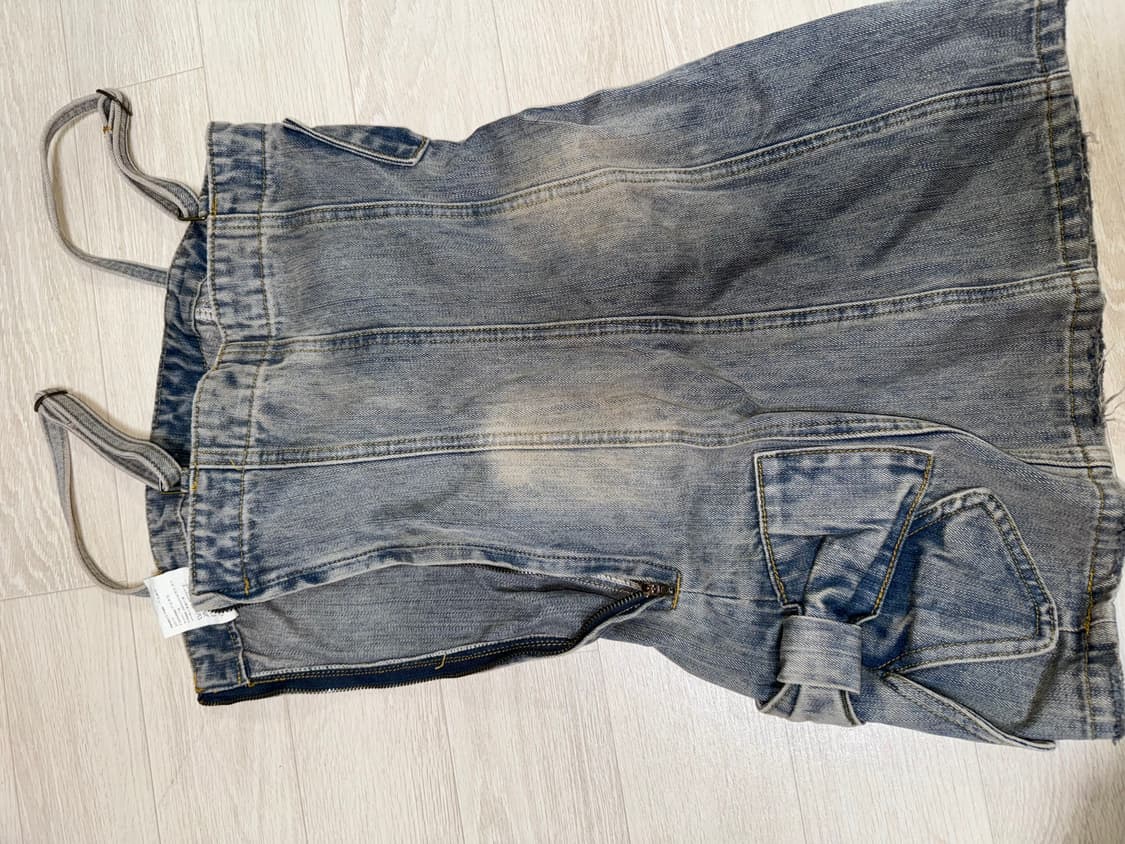 MOROMORO 데님 리본 미니 원피스 155/64A 상품이미지2