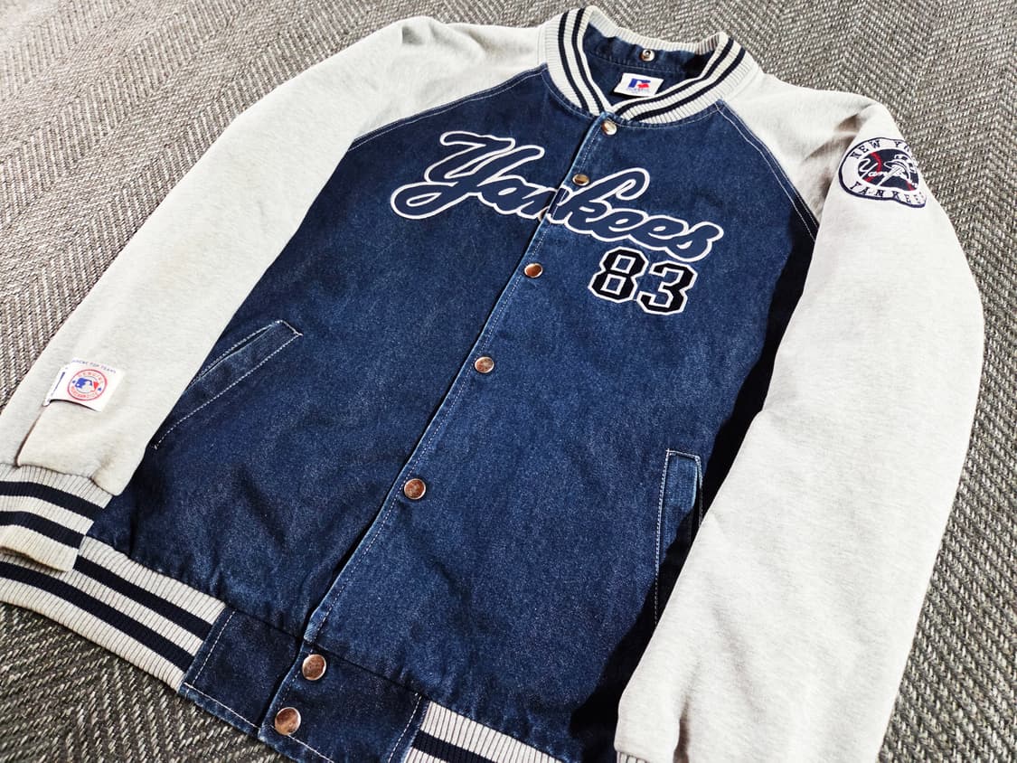 러셀 Russell 90s 뉴욕 양키스 스타디움 바시티 자켓 상품이미지4