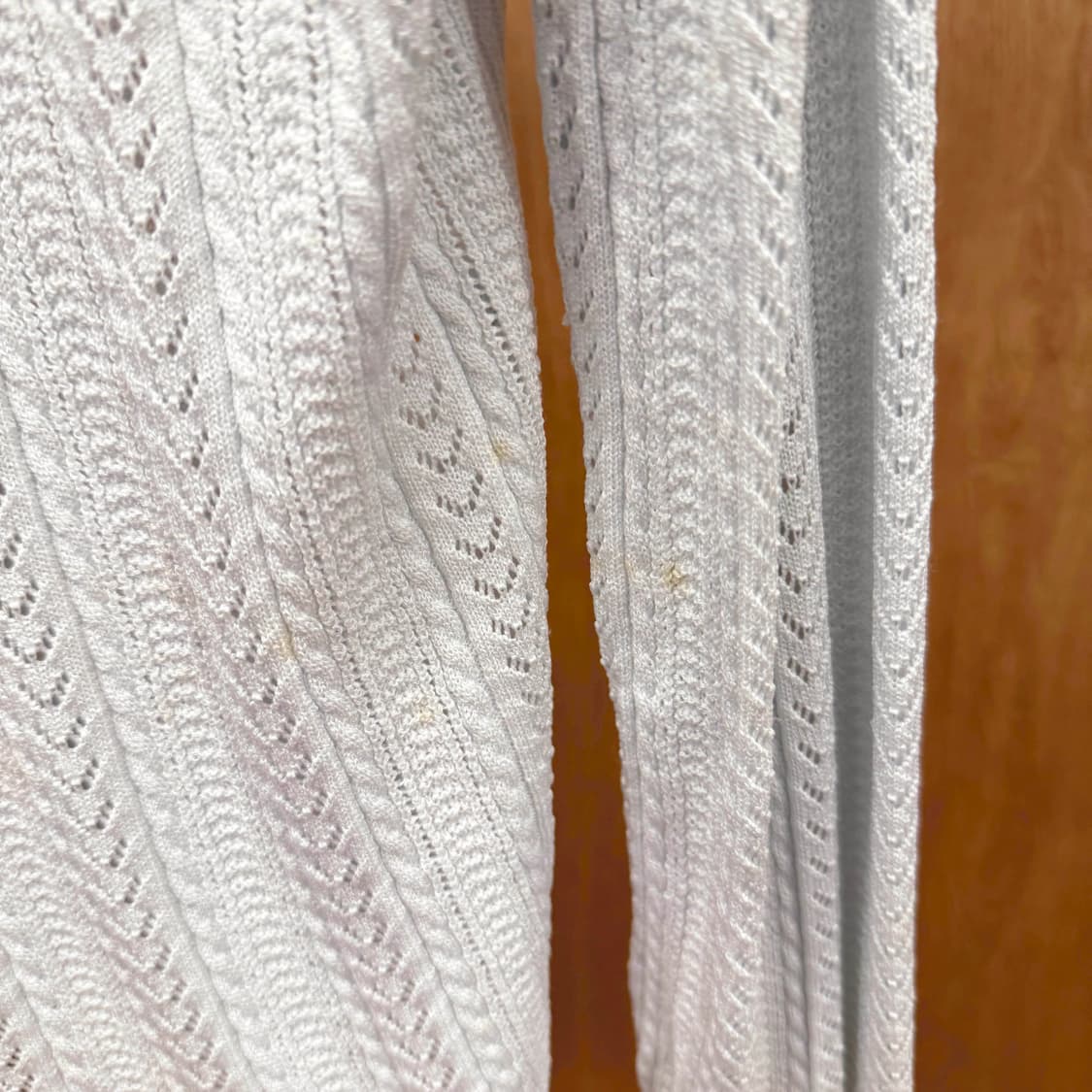 꾸레쥬 브이넥 레이스 오픈워크 니트 조직 긴팔 가디건 슬림핏 연소라 상품이미지10