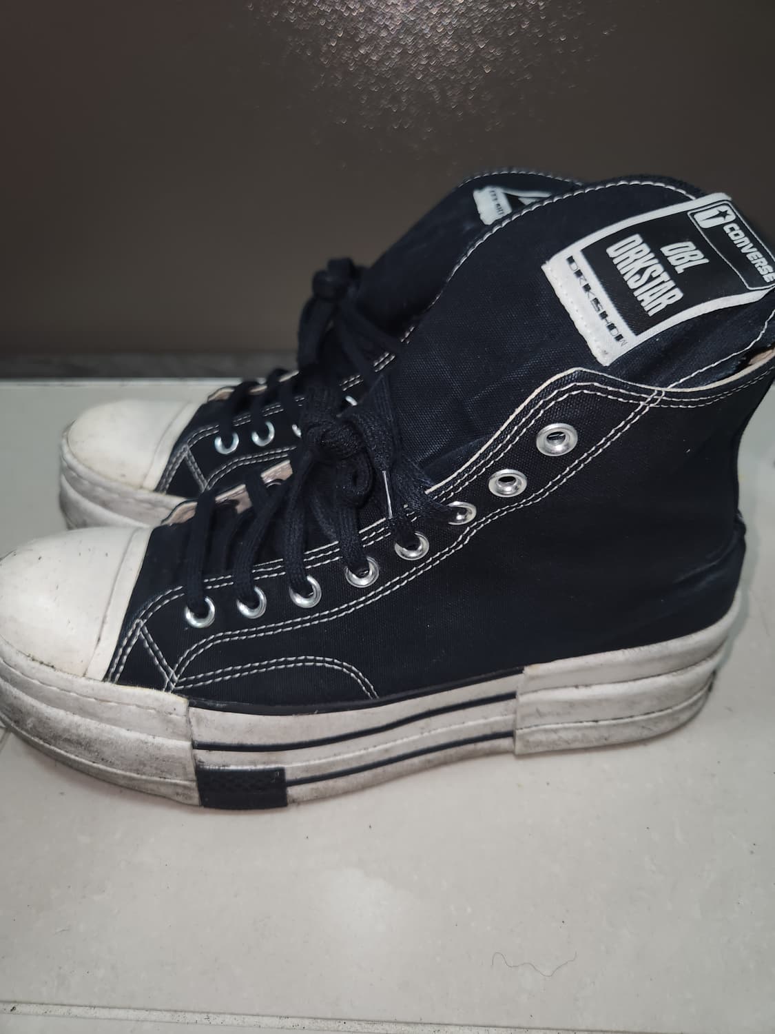 컨버스 X 다크쉐도우 더블 다크스타 척 70 하이 블랙 상품이미지2