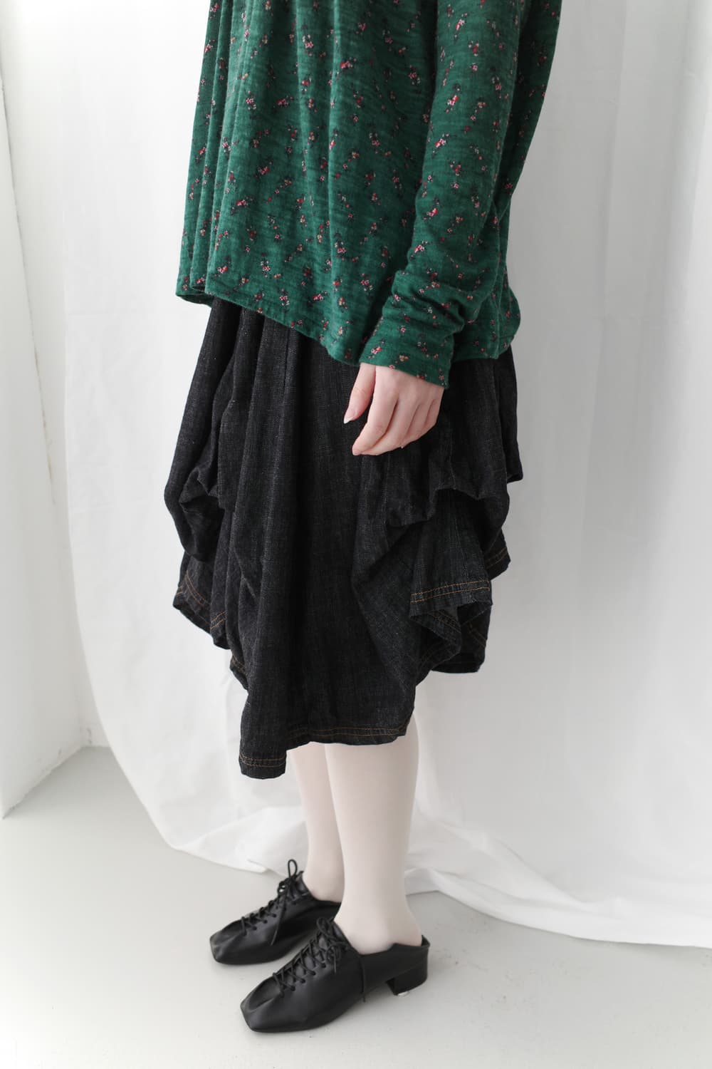draping tuck skirt  상품이미지3