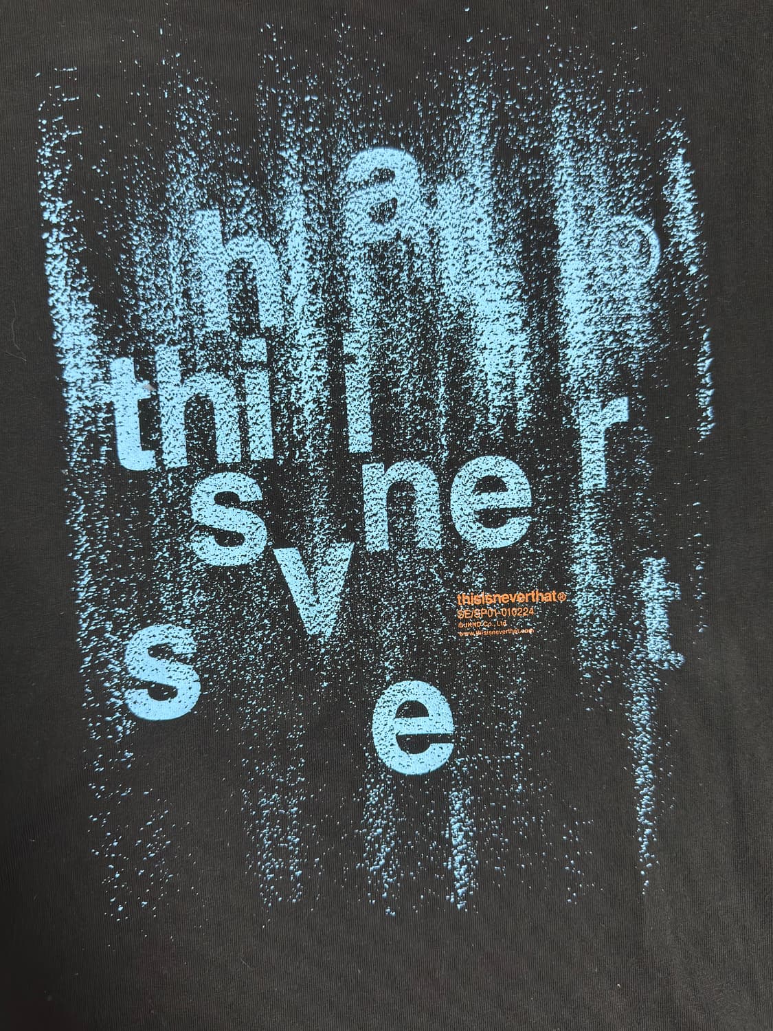 디스이즈네버댓 Brushed Paint Tee Black 상품이미지4