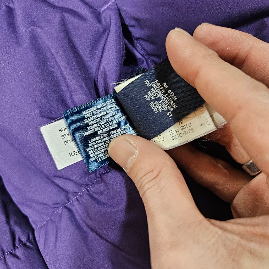 폴로 랄프로렌 걸즈 리버시블 덕다운 패딩 베스트 L size 상품이미지9