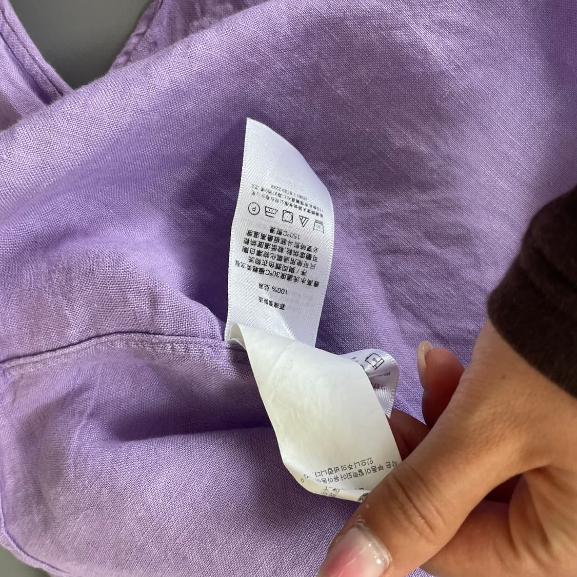 폴로랄프로렌 연보라 린넨 셔츠 M 상품이미지7