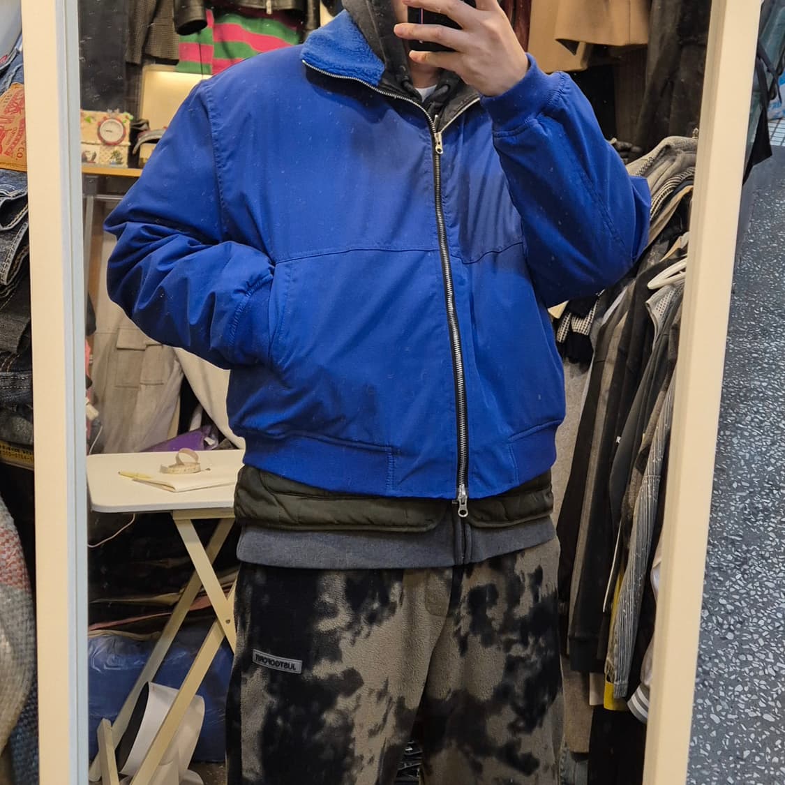 FREE(착샷잇음) 코발트블루 누빔 블루종점퍼  상품이미지4