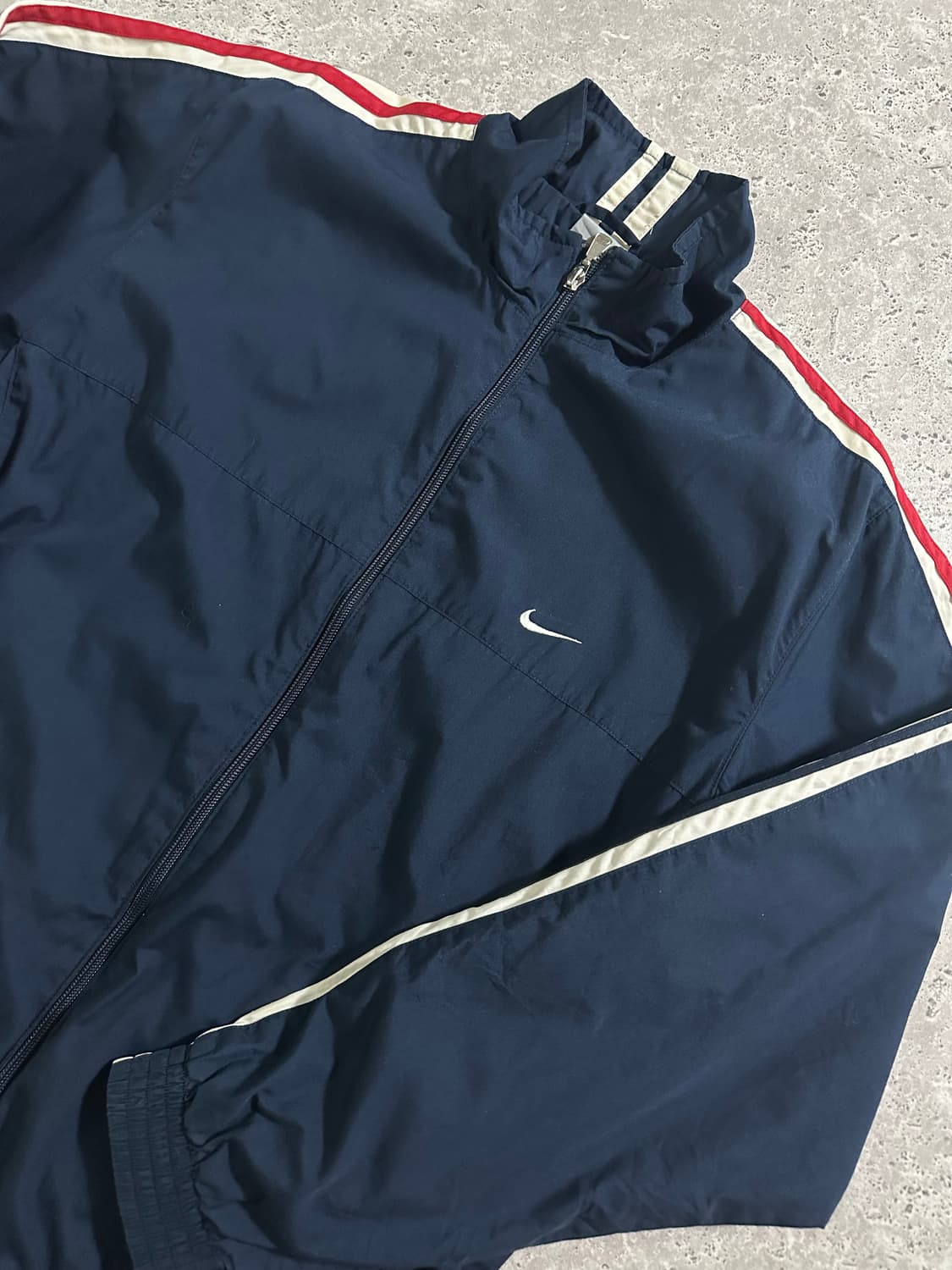 00s Nike 올드스쿨 네이비 레드 화이트 바람막이 상품이미지1