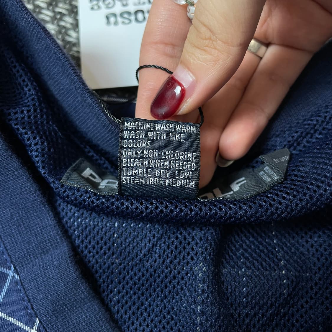 폴로 랄프로렌 네이비 체크 골프 조끼 L 상품이미지5