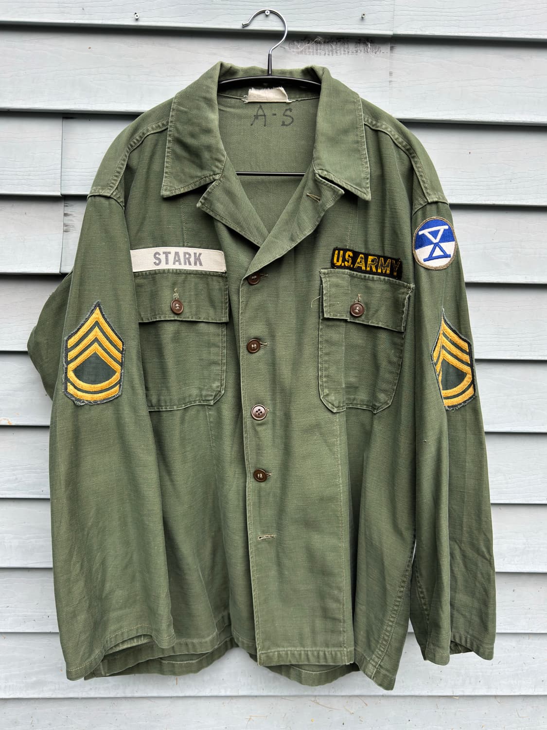 빈티지 US Army OG-107 유틸리티 셔츠 상품이미지1