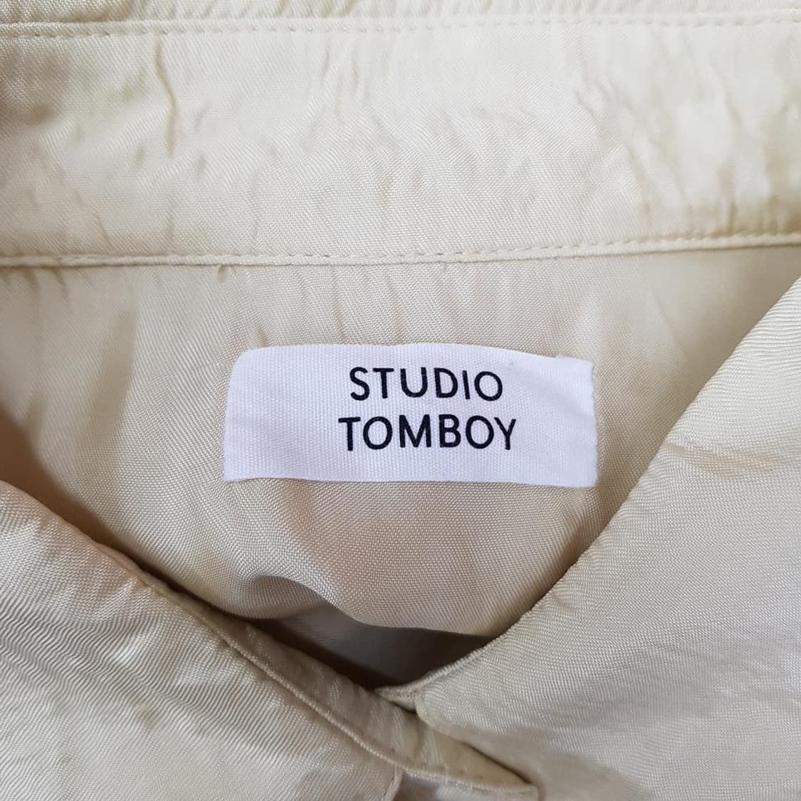 스튜디오톰보이 2021 레이온 롱 셔츠 원피스 Free사이즈 상품이미지5