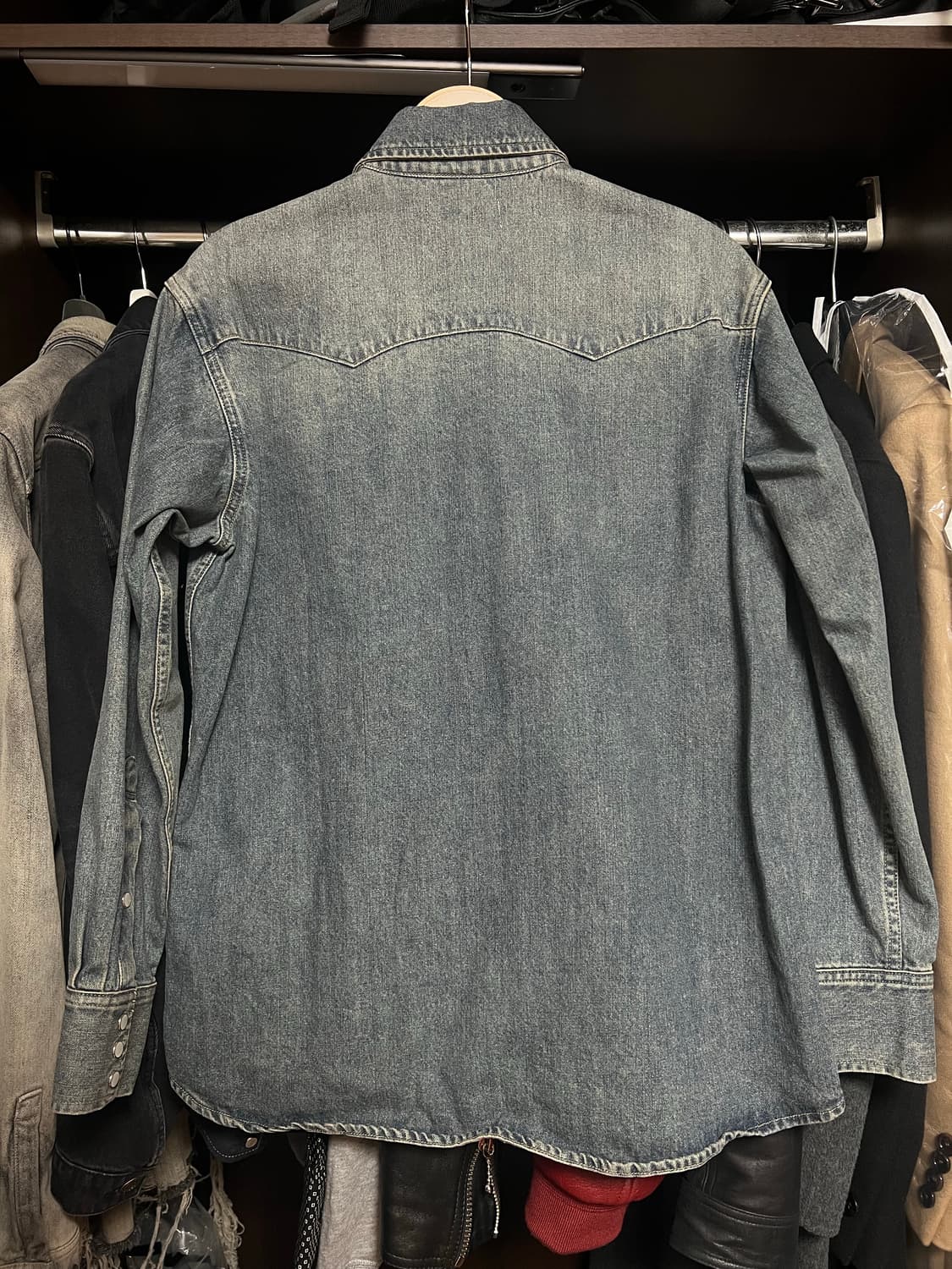 [M] 세비지 데님 웨스턴 셔츠 블루 상품이미지2