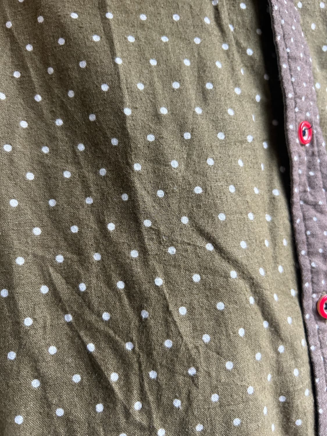 땡땡이 패치워크 셔츠원피스  상품이미지5