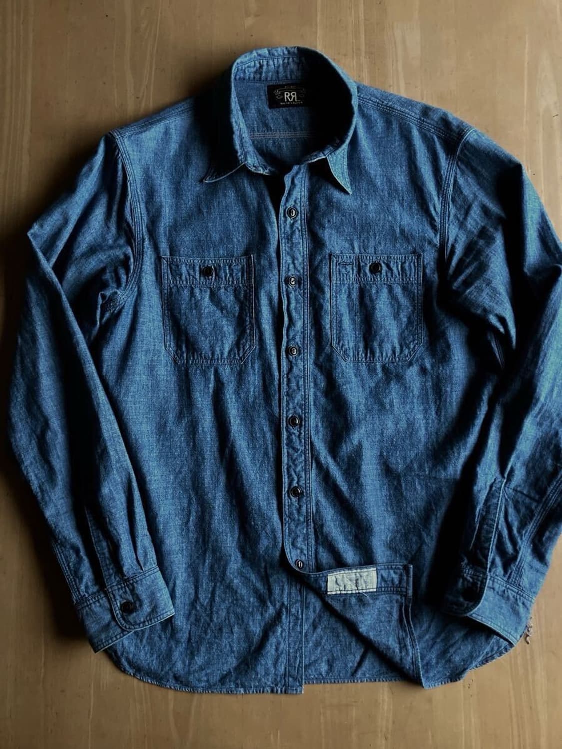 RRL 인디고 샴브레이 워크셔츠  S사이즈 상품이미지2