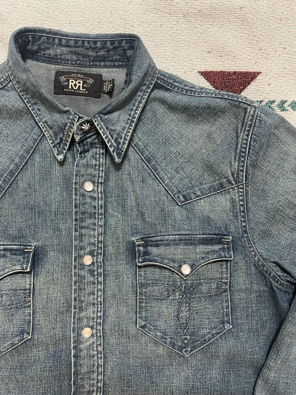 RRL 데님 웨스턴 셔츠(M) 상품이미지4