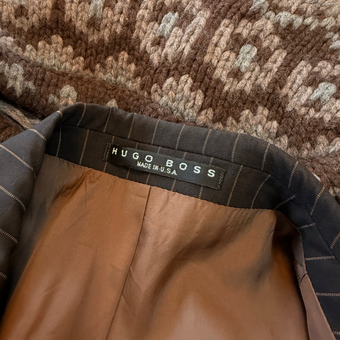 90S 휴고보스 USA 아인슈타인/시그니처 스트라이프 3버튼 블레이저 상품이미지6